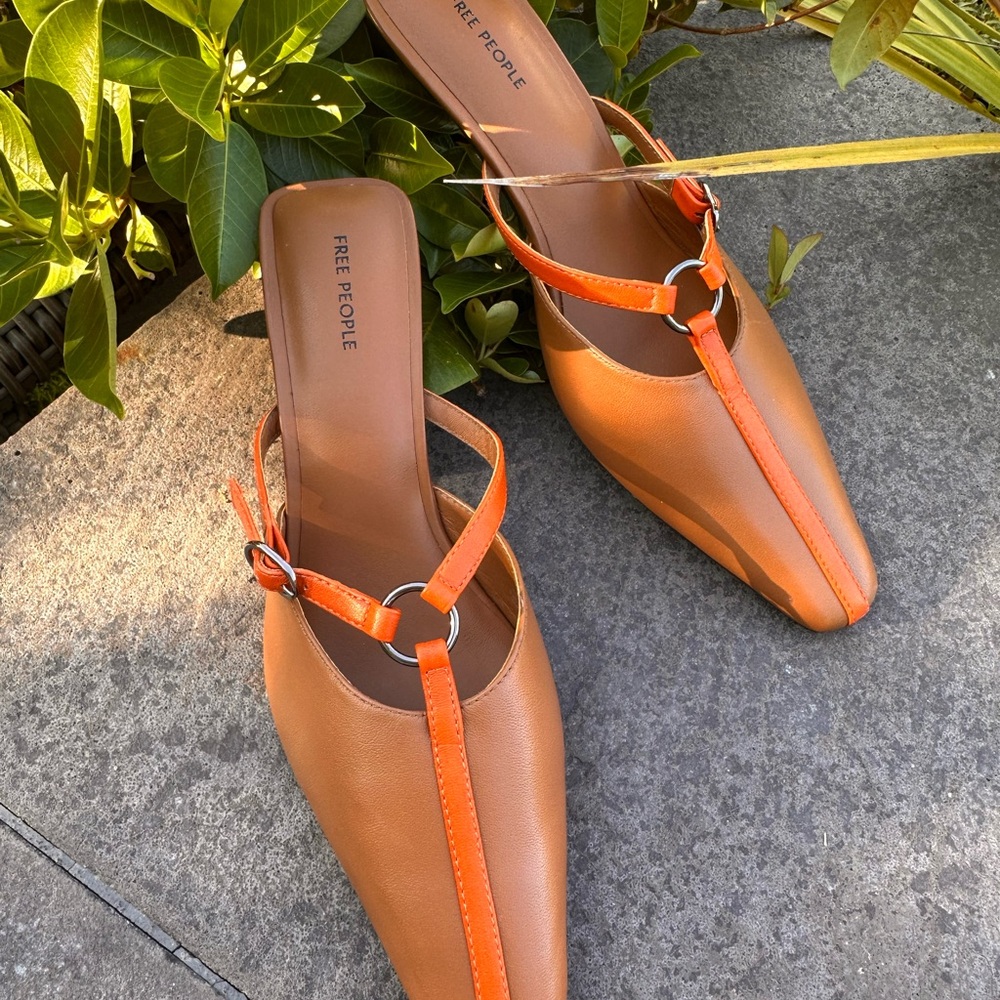 Free People REBEL HEELS - Tan Combo NWOT